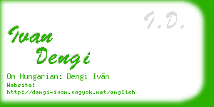 ivan dengi business card